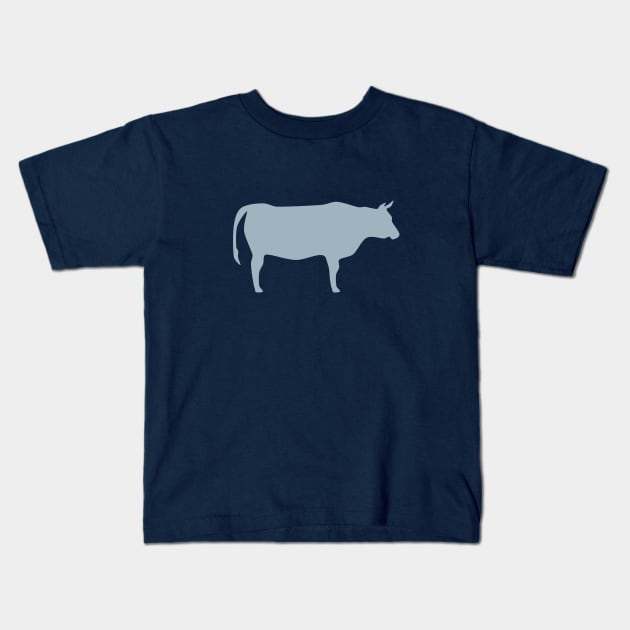 Randall Cattle (Frost) Kids T-Shirt by Cascade Patterns